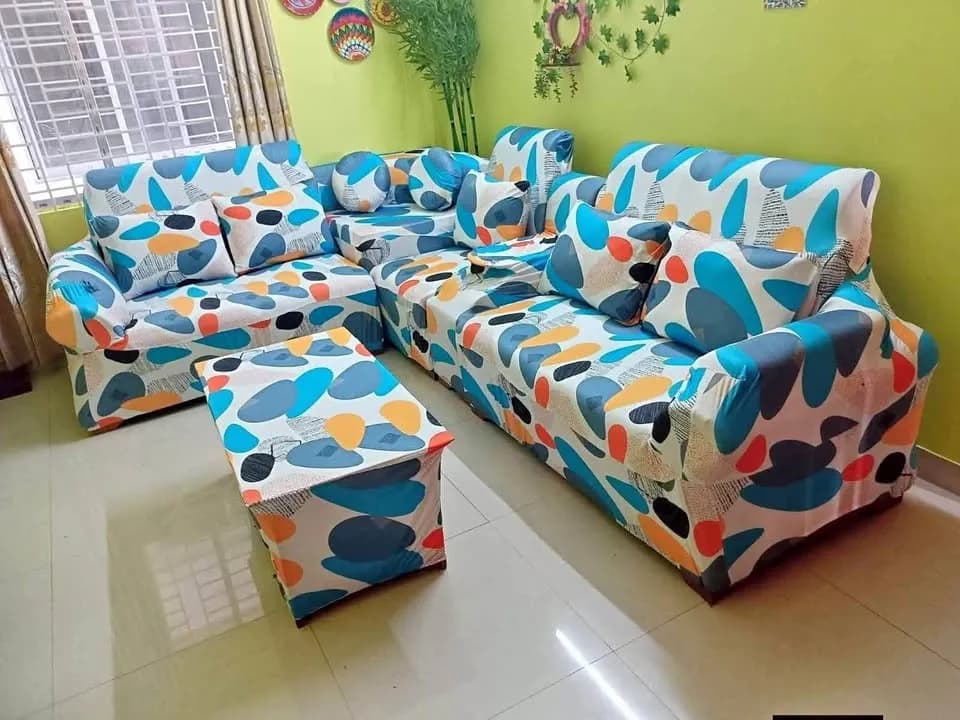 China Magic Print Sofa Cover - Floral Touch