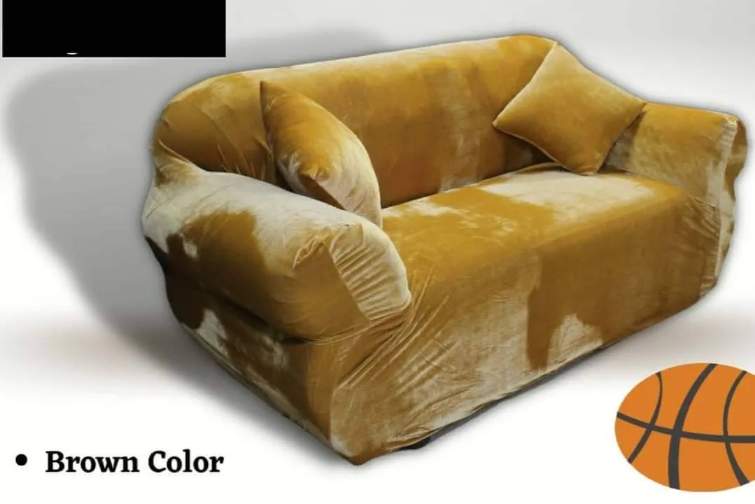 Korean Velvet Sofa Cover - Modern Grey
